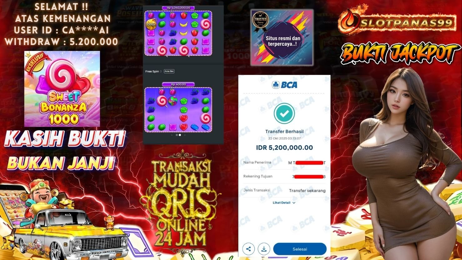 SLOTPANAS99 JACKPOT SLOT SWEET BONANZA 1000